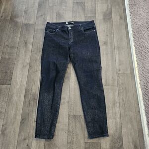 KUT From The Kloth Jeans Size 10 Style The Connie Ankle Skinny Shimmering Jeans